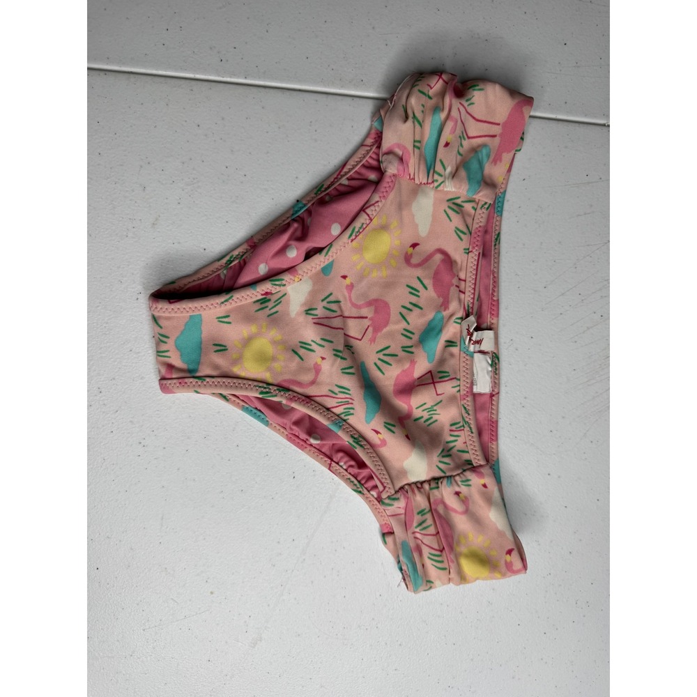 Hanna Andersson Kids Pink Flamingo Sun Print Bikini Swim Bottom Size 130 US 8-10